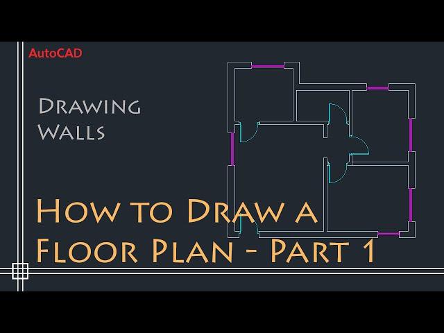 AutoCAD 2D Basics - Tutorial to draw a simple floor plan (Fast and efective!) PART 1