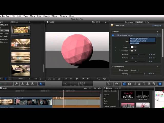 3D Models in Final Cut X // I Love QC Super Charger