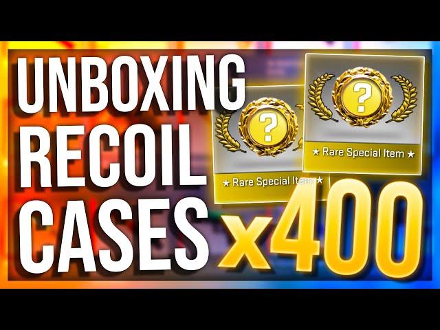 OPENING 400 RECOIL CASES (UNBOXING 2 GLOVES)