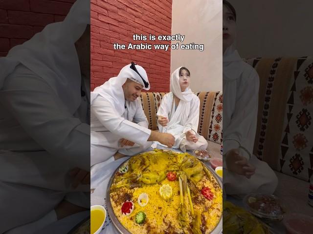 Korean try Arabic  food for the first time in UAE