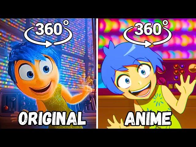 360 VR Joy is Delusional ORIGINAL vs ANIME | Inside Out 2 in Cinema