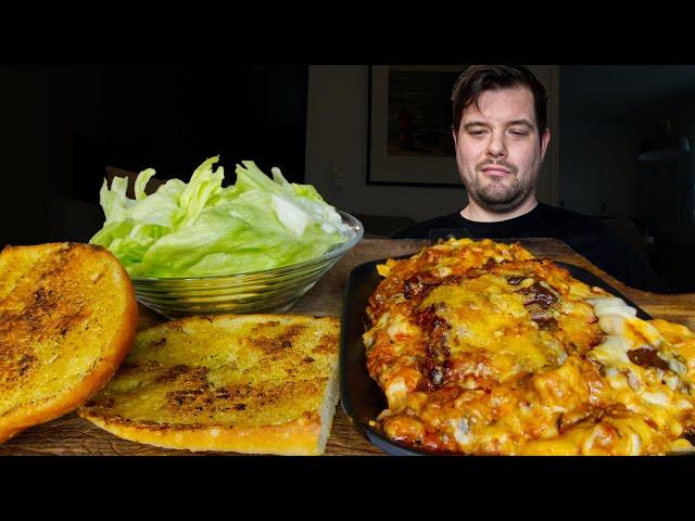 ASMR COOKING LASAGNE & GARLIC BREAD MUKBANG | DAVE KAY ASMR