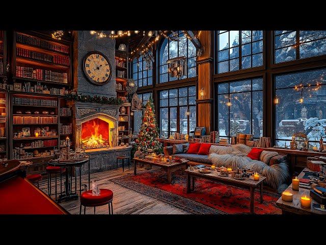 Christmas Coffee Shop Ambience  Soothing Piano Jazz for Studying, Working & Relaxing Holiday Vibes