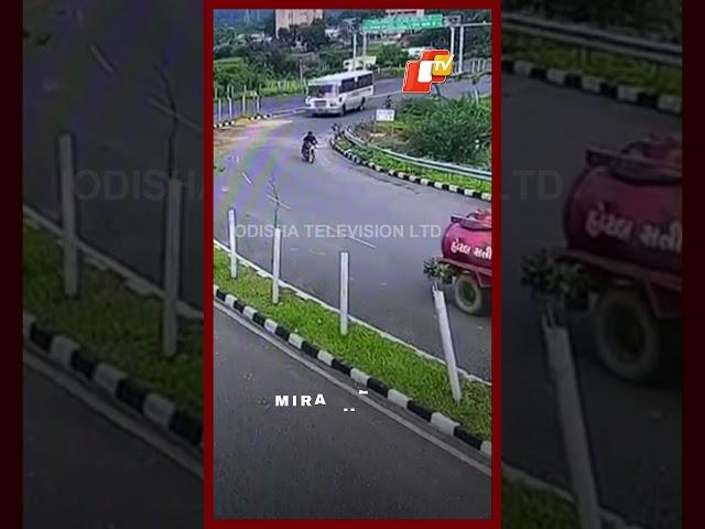 Miraculous! Motorcyclist Comes Under Moving Bus, Survives | OTV News