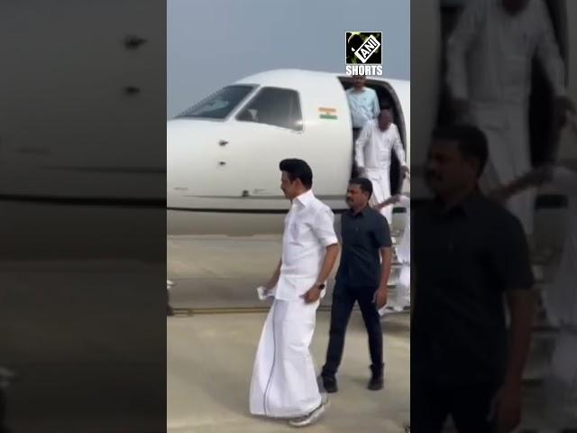 Tamil Nadu CM MK Stalin arrives at Tiruchirappalli ahead of Trichy airport inauguration