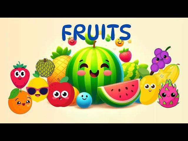 FRUITS NAME for Toddlers | First Words for Babies | Learning Videos for Kids | English Vocabulary