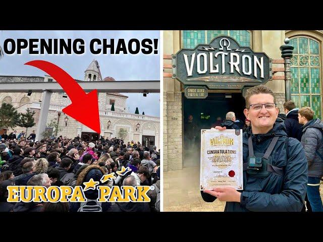 Voltron Nevera FIRST RIDE & Opening Day CHAOS! Europa Park NEW Coaster