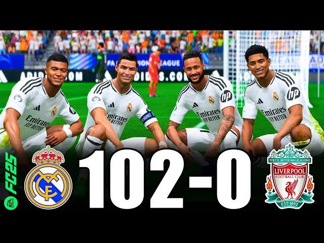 FC 25 | RONALDO, MESSI, MBAPPE, NEYMAR, ALLSTARS | Real Madrid 102-0 Liverpool | UCL FINAL 2024 | 4K