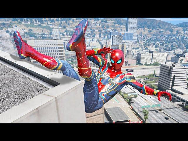 GTA 5 IRON SPIDERMAN Ragdolls Compilation (Euphoria Physics Showcase) #5