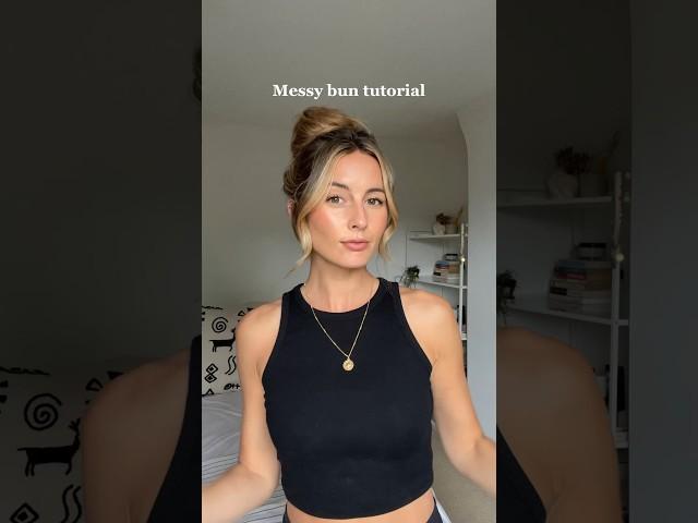 Messy bun talk through tutorial  #hairtutorial #hair #messybun #90shair