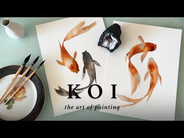 A Colorful Koi Fish Watercolor Tutorial!