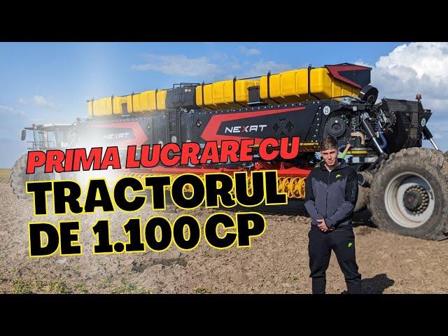 Prima lucrare în câmp cu tractorul NEXAT de 1.100 CP!