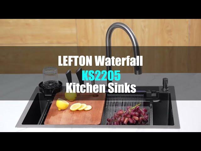 Explore the Beauty of Lefton Waterfall Workstation Kitchen Sink Set-KS2205