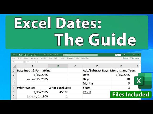 How to Use Dates in Excel - 10 Things You Must Know