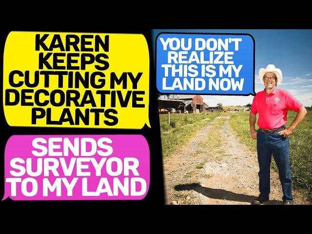 Neighbor "Karen" doesn't realize he Built on My Land! Surveyor, I'm the Owner r/MaliciousCompliance