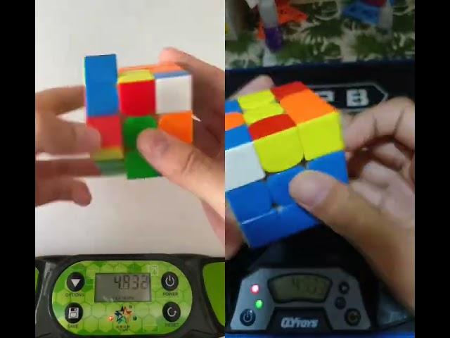 After 14 Solves I Finally Got A Better Time Then @STCuber (Credits To: STCuber) #shorts