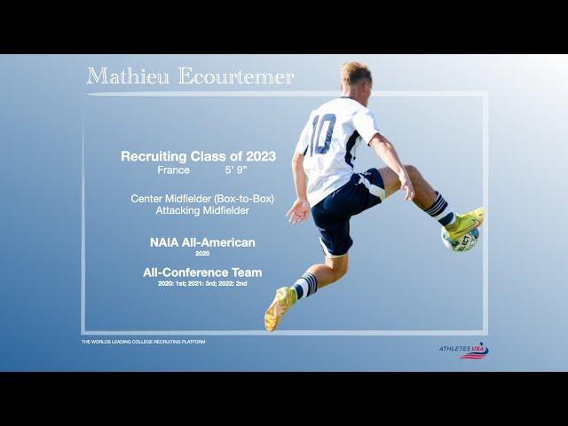 Men's Soccer | All Conference CM/AM | Mathieu Ecourtemer, France | Recruit 2023