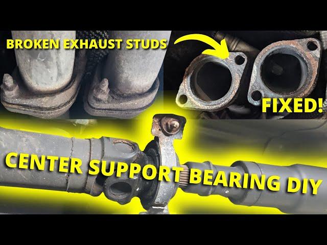 How To Replace BMW Center Support Bearing! (+ Removing Broken Exhaust Studs!)