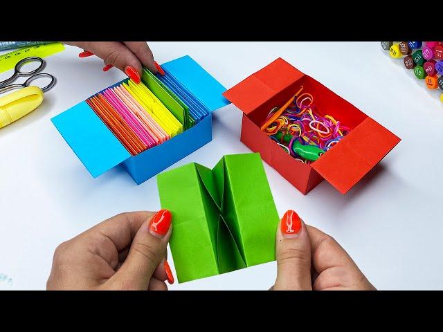 Оригами КОРОБОЧКА трансформер для мелочей БЕЗ КЛЕЯ ! Origami BOX transformer for small things