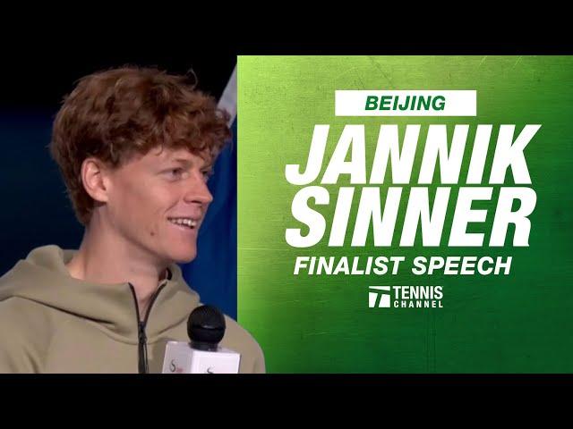 Jannik Sinner’s Beijing Open Finalist Speech | 2024 Beijing F