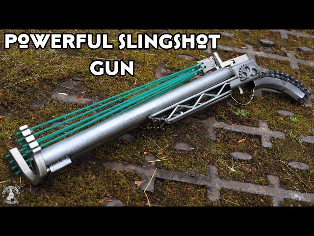 Powerful Slingshot Gun From Scrap