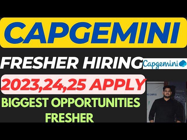 Biggest Offcampus Drive Fresher Hiring | Capgemini, Honeywell Fresher Hiring Any Batch 2024-25