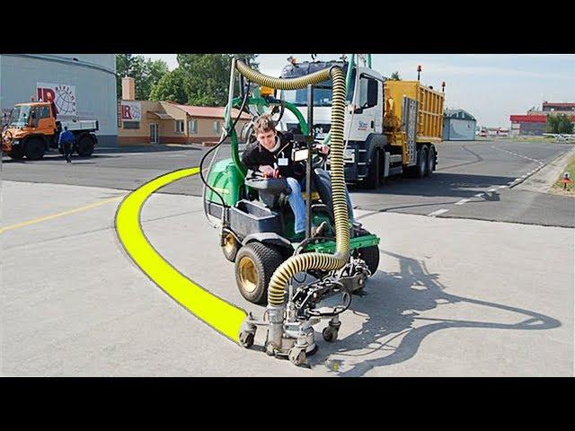 World's Amazing Modern Road Marking Machine - Intelligent Technology