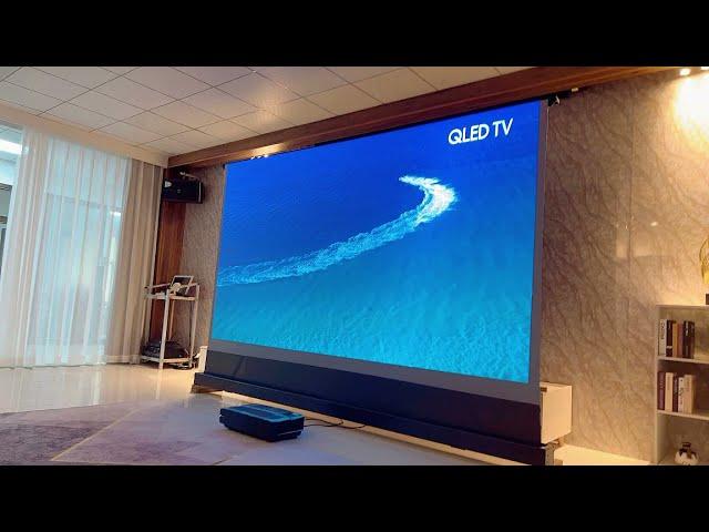 SCREEN PRO 150 Inch Electric Floor Rising 4K ALR Projection Screen for Ultra short throw projector