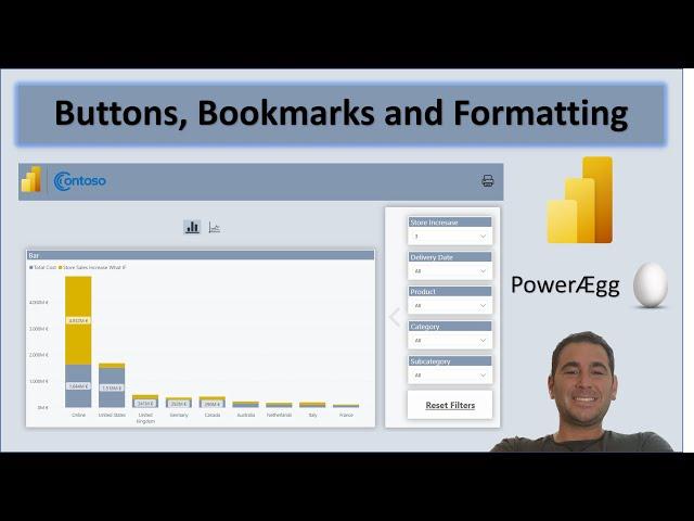 Power BI – Buttons, Bookmarks and Formatting