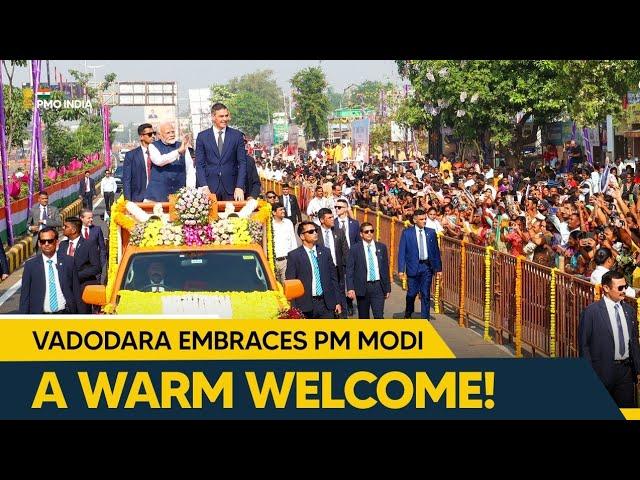 Vadodara Embraces PM Modi: A Warm Welcome!