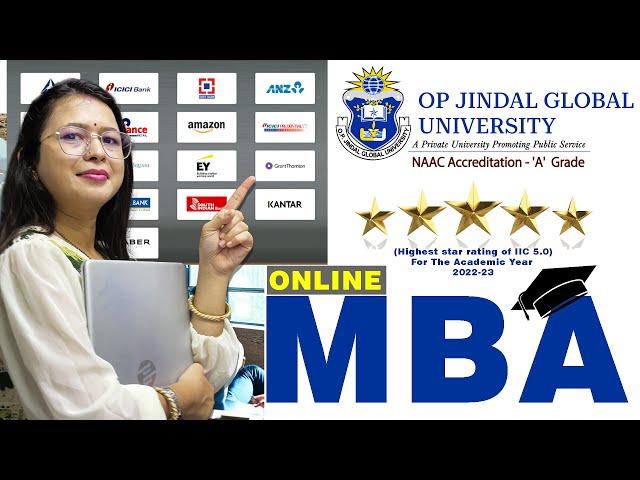 o.p. jindal online mba fees | o.p. jindal global university 1 year Online MBA | course admissions