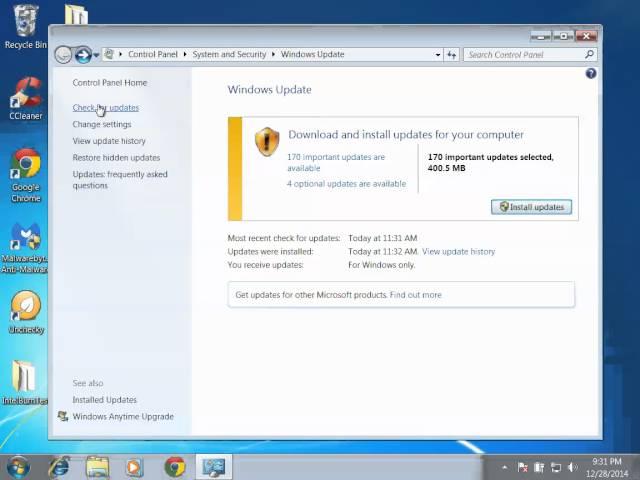 How to Update Windows 7 - Automatically Update the Operating System