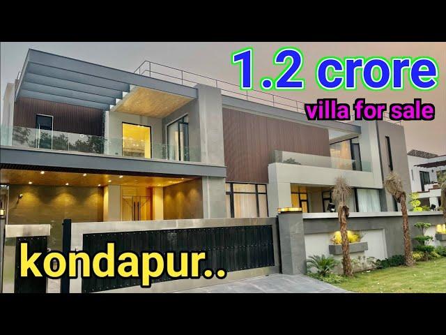 villa for sale at KONDAPUR, 1.2 crore, slightly negotiate