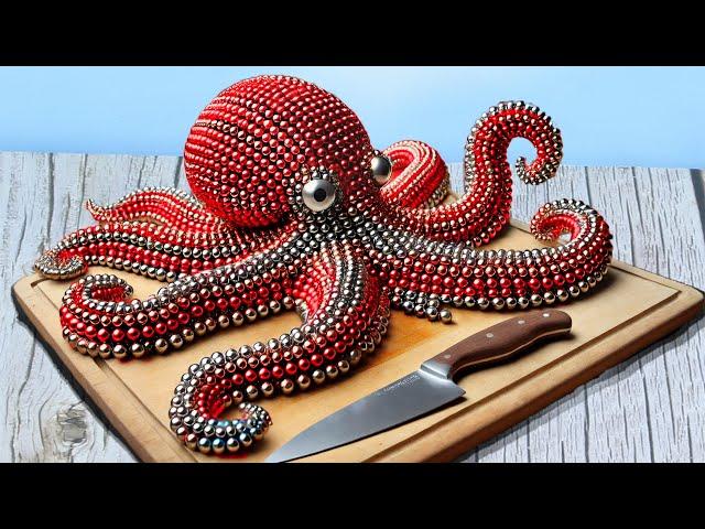 Magnet Challenge: DIY Giant Octopus From Magnetic Balls (Satisfying)