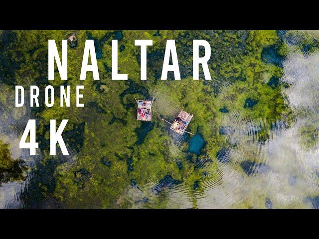 Naltar lake 4k Drone Shots  | Satrangi Lake | Blue lake