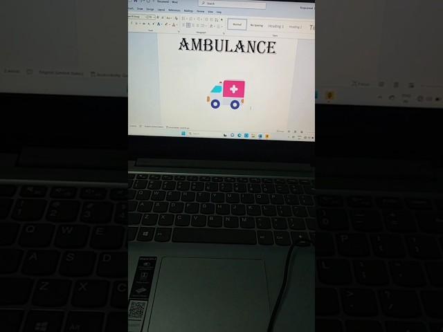 Ms word me Ambulance kaise banaye | Ambulance in Ms word|#msword #shortcut #ambulance #computer