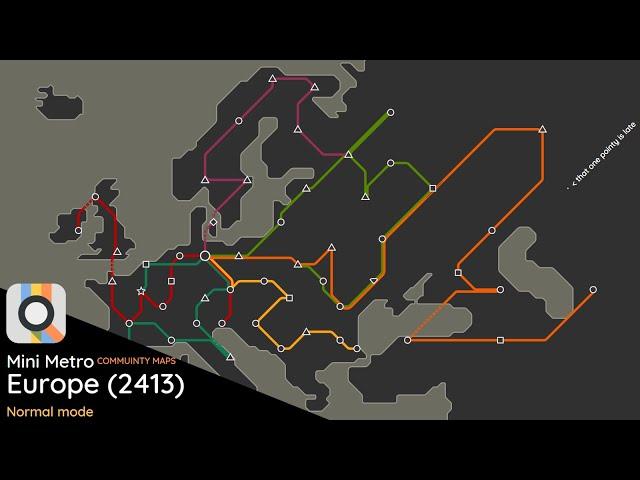 Mini Metro Community Maps: Europe (Normal Mode)