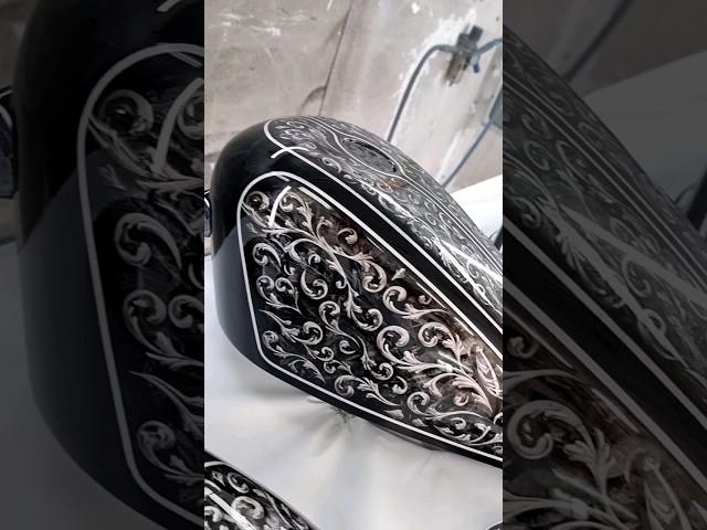 SO MANY DETAILS Harley Davidson custom paint. #custompaint #harleydavidson  #harleylovers