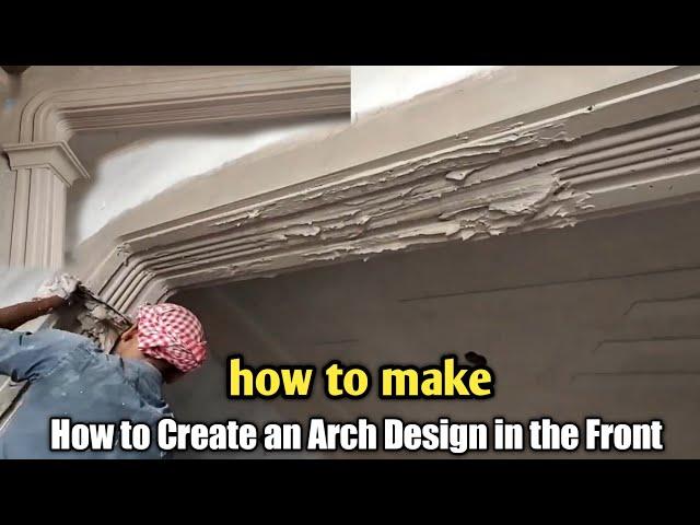 new pop making arch frame with design, pop arch design, how to making arch design