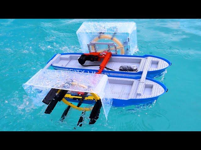 Making a Fast Lego Boat 2/3 - paddle wheel