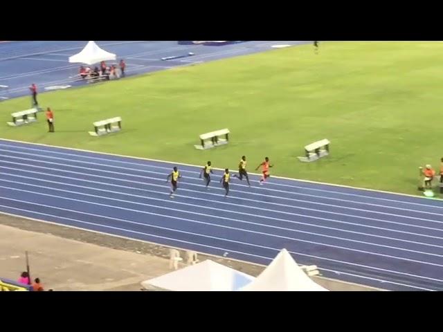 Christopher Taylor 10.11s wind +1.0 National Record. Footage curtesy of Donald Anderson