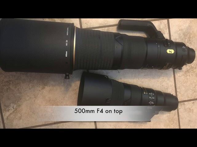 Nikon 500mm f5.6 PF Unboxing & Size Comparison