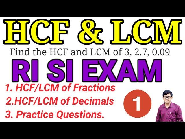 HCF & LCM Aptitude Tricks, Concept|HCF/LCM of Fractions & Decimals|Math Class By Chinmaya Sir Part-1