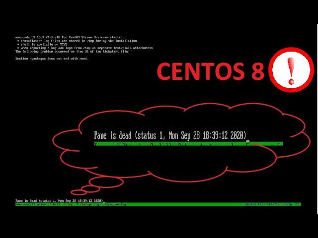 Step by Step process to address the pane is dead in centos8