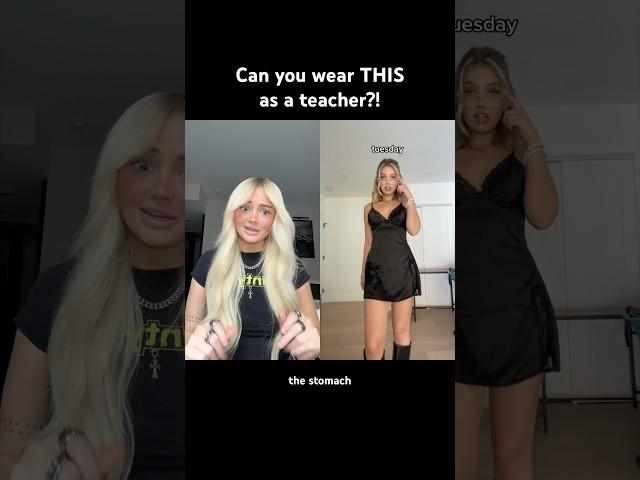 CAN YOU WEAR THESE OUTFITS AS A TEACHER?! Follow @salemilese #outfits #fashion #duet
