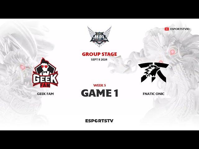 Geek Fam vs Fnatic ONIC GAME 1 MPL ID S14 | FNOC VS GEEK ESPORTSTV