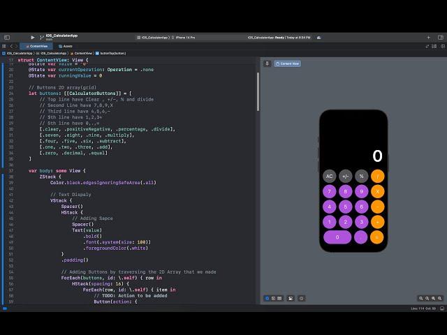 ASMR SWIFT Programming | iOS-Calculator App | No Talking