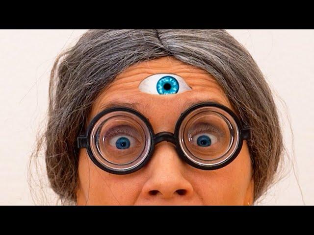 Super Granny`s fail - Eye on the forehead! Compilation