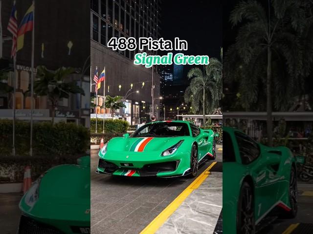 488 pista in signal Green. #ferrari #automobile #488pista