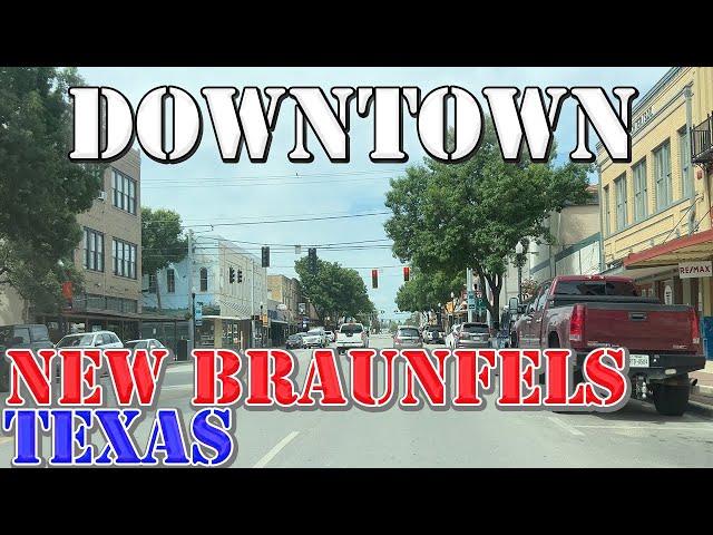 New Braunfels - Texas - 4K Downtown Drive